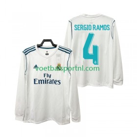 Real Madrid SERGIO RAMOS 4 2017 Retro Thuis Shirt 2018 L/S